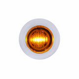 3 LED Dual Function Mini Auxiliary / Utility Light w/ Bezel - Amber LED/Amber Lens