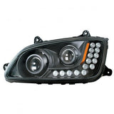 Kenworth T660/T440/T470 "Blackout" Projection Headlight w/ LED Turn Signal