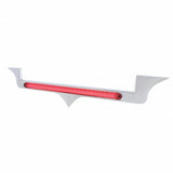 Kenworth Chrome Hood Emblem w/ 24 LED GLO Light Bar - Red LED/Clear Lens