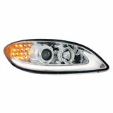 Chrome Projection Headlight With LED Turn Signal For International Prostar