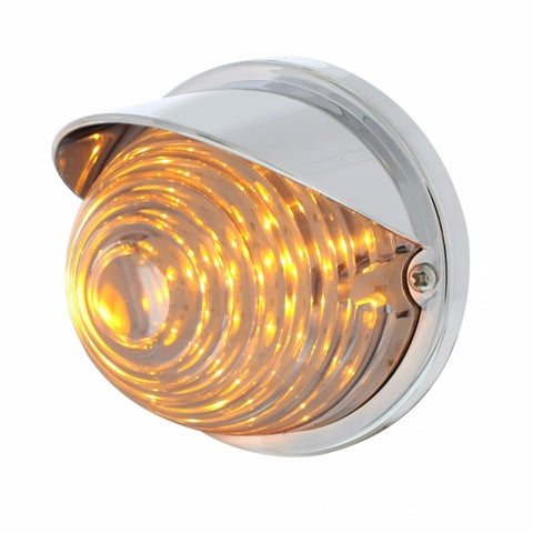 17 LED Beehive Flush Mount Kit w/ Visor - Amber LED/Clear Lens