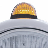 Black Guide 682-C Headlight Crystal H4 & Dual Mode LED Signal - Amber Lens