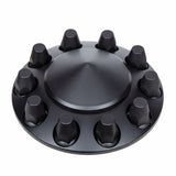 Matte Black Pointed Front Axle Cover w/ 33mm Thread-on Nut Cover