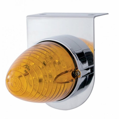 Stainless Light Bracket w/ 19 LED Beehive Light - Amber LED/Amber Lens