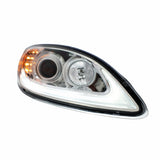 Chrome Projection Headlight With LED Turn Signal For International Prostar