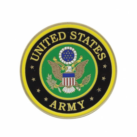 1 3/4" U.S. Military Adhesive Metal Medallion - Army
