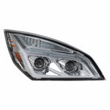 Chrome LED Projection Headlight w/LED Position Light For 2018-2020 Freightliner Cascadia