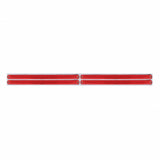 Chrome Top Mud Flap Plate w/ Four 24 LED 12" GLO Light Bars - Red LED/Red Lens
