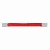 Chrome Top Mud Flap Plate w/ 28 LED 17" GLO Light Bar - Red LED/Red Lens