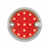 15 LED 3" Dual Function Reflector Double Face Light Kit Only - Amber & Red LED/Clear Lens