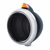 Black Guide 682-C Headlight No Bulb w/ Original Style LED Signal - Amber Lens