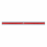 Chrome Top Mud Flap Plate w/ Two 24 LED 12" GLO Light Bars - Red LED/Red Lens