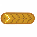 35 LED Reflector Oval Sequential Turn Signal Light - Amber LED/Amber Lens