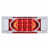 16 Red LED Reflector Clearance/Marker Light with Chrome Bezel - Red Lens