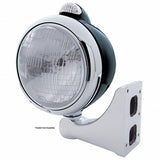 Black Guide 682-C Style Headlight H6024 & LED Turn Signal - Clear Lens