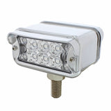 10 LED Dual Function T Mount Reflector Double Face Light w/ Horizontal Visor - Amber & Red LED/Clear Lens