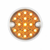 15 LED 3" Dual Function Reflector Double Face Light Kit Only - Amber & Red LED/Clear Lens