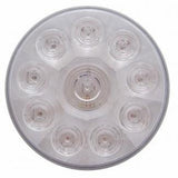 3 3/4" Bolt Pattern Deluxe Stainless Spring Loaded Light Bar w/ Six 10 LED 4" Lights & Grommets - Red LED/Clear Lens