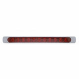 11 LED 17" Stop, Turn & Tail Light Bar w/ Bezel - Red LED/Red Lens