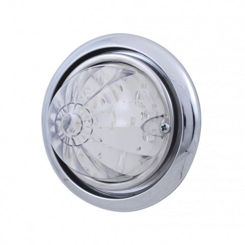 Freightliner Columbia Front Bumper Light w/ 17 LED Dual Function Watermelon Light - Amber LED/Clear Lens