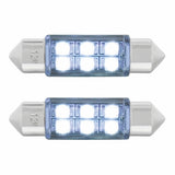 6-SMD High Power LED 6418 / 6461 36 mm Light Bulb - White (2 Pack)
