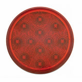 3 3/4" Bolt Pattern Deluxe Stainless Spring Loaded Light Bar w/ Six 12 LED 4" Light & Visors - Red LED/Red Lens