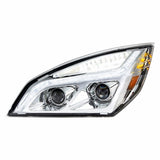 Chrome LED Projection Headlight w/LED Position Light For 2018-2020 Freightliner Cascadia