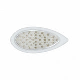 39 LED "Teardrop" Turn Signal Light w/Bezel - Amber LED/Clear Lens