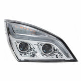 Chrome LED Projection Headlight w/LED Position Light For 2018-2020 Freightliner Cascadia