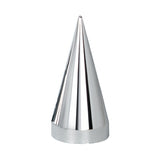 33mm x 4 1/2" Chrome Plastic X Spike Nut Cover - Thread-On (60 Pack)