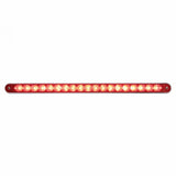 19 LED 12" Stop, Turn & Tail Light Bar w/ Bezel - Red LED/Red Lens