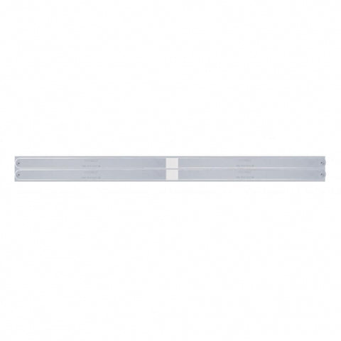 Chrome Top Mud Flap Plate w/ Four 14 LED 24" Light Bars - Red LED/Chrome Lens