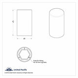 33mm x 3-1/2" Chrome Plastic Cylinder Nut Cover - Push-On (60 Pack)