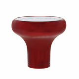 "Tractor" Deluxe Aluminum Screw-On Air Valve Knob w/Stainless Plaque - Candy Red
