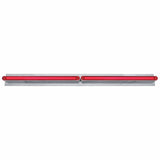 Chrome Top Mud Flap Plate w/ Two 24 LED 12" GLO Light Bars - Red LED/Red Lens