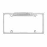 Chrome Deluxe LED License Plate Frame - White LED Back-Up Light
