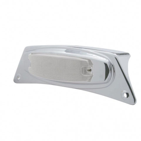 Chrome Fender Light Bracket w/ 12 LED Light - Amber LED/Clear Lens