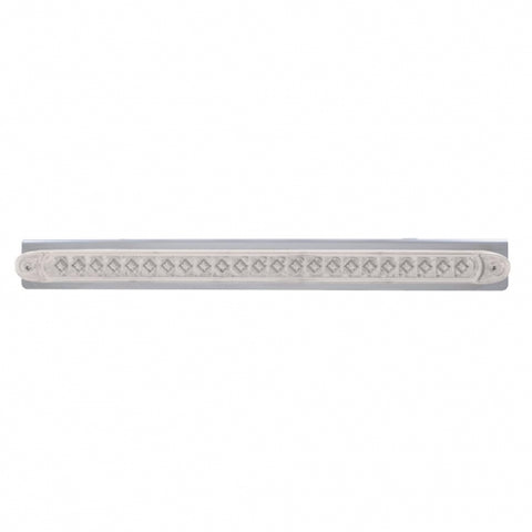 17 5/16" Stainless Light Bracket w/ 23 LED 17 1/4" Light Bar - Red LED/Clear Lens
