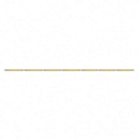 94" Stainless Steel Light Bracket w/ Seven 19 LED 12" Reflector Light Bars - Amber LED/Clear Lens