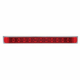 17 5/16" Stainless Light Bracket w/ 11 LED 17" Light Bar - Red LED/Red Lens