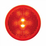 8 LED 2 1/2" Reflectorize Clearance/Marker Light Kit - Red LED/Red Lens