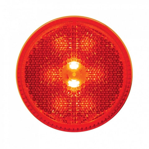 8 LED 2 1/2" Reflectorize Clearance/Marker Light Kit - Red LED/Red Lens