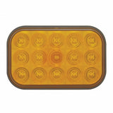 15 LED Rectangular Turn Signal - Amber LED/Amber Lens