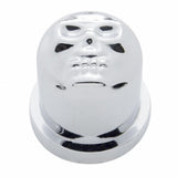 5/8" x 1 1/4" Chrome Plastic Skull Nut Cover - Push-On (10 Pack)