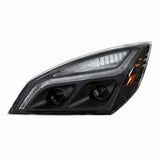 "Blackout" LED Projection Headlight w/LED Position Light For 2018-2020 Freightliner Cascadia