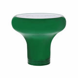 "Tractor" Deluxe Aluminum Screw-On Air Valve Knob w/Stainless Plaque - Emerald Green