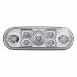 7 LED 4" Oval Stop, Turn & Tail Light - Red LED/Clear Lens