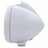 Stainless Steel Guide 682-C Headlight H4 w/ White LED & LED Signal - Clear Lens