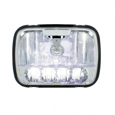 5 High Power LED 5" x 7" Crystal Headlight - High and Low Beam