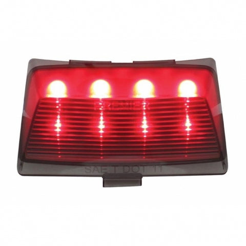8 LED Harley Fender Tip Light - Red LED/Smoke Lens